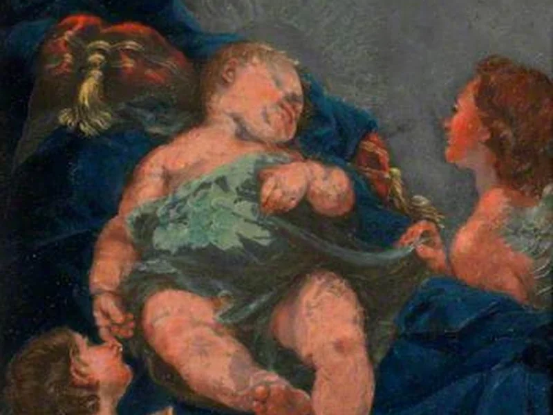 1686-Agostino Cornacchini - Il Bambino Gesù addormentato, adorato da due angeli